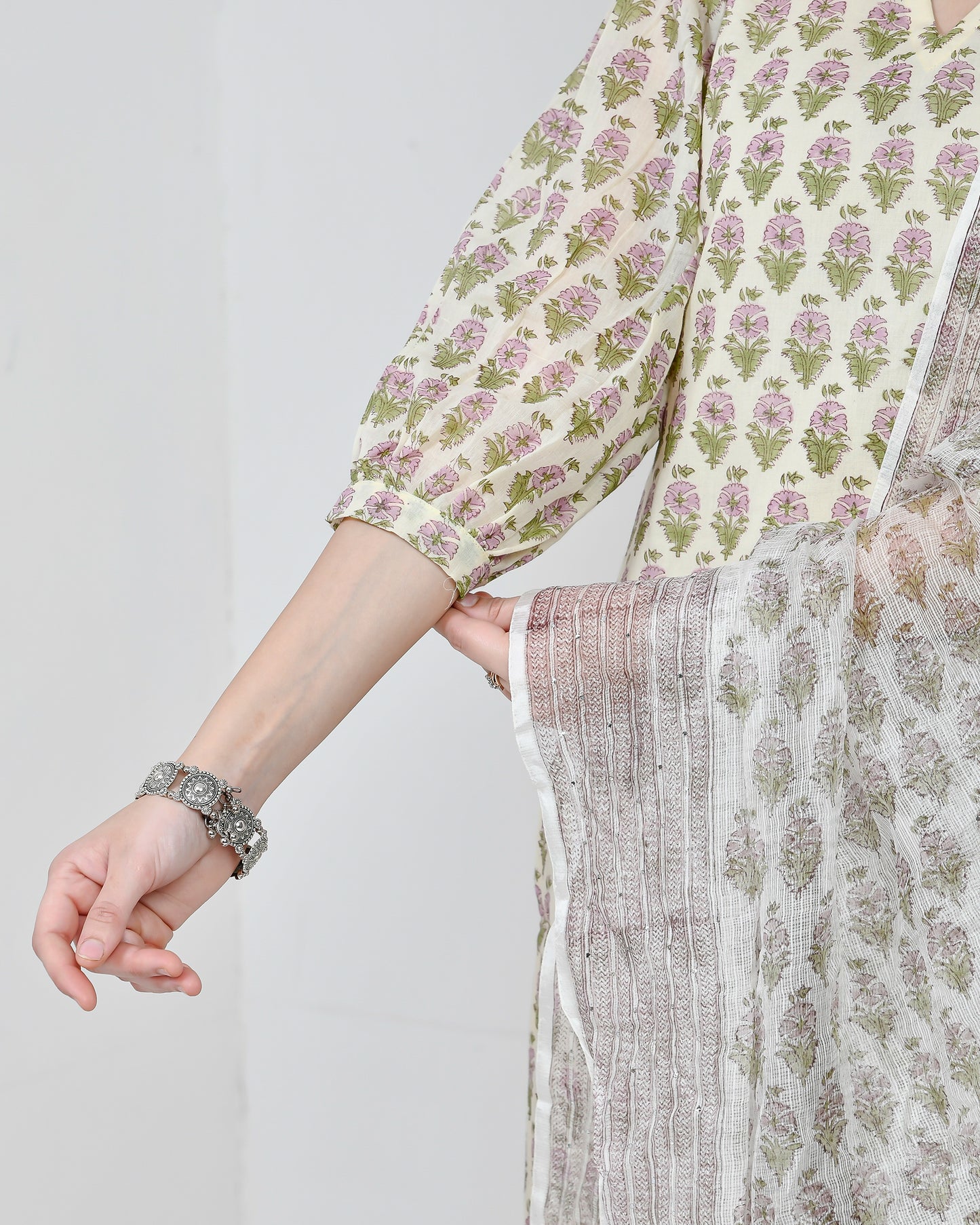 Printed Cotton Suit Set with Dupatta