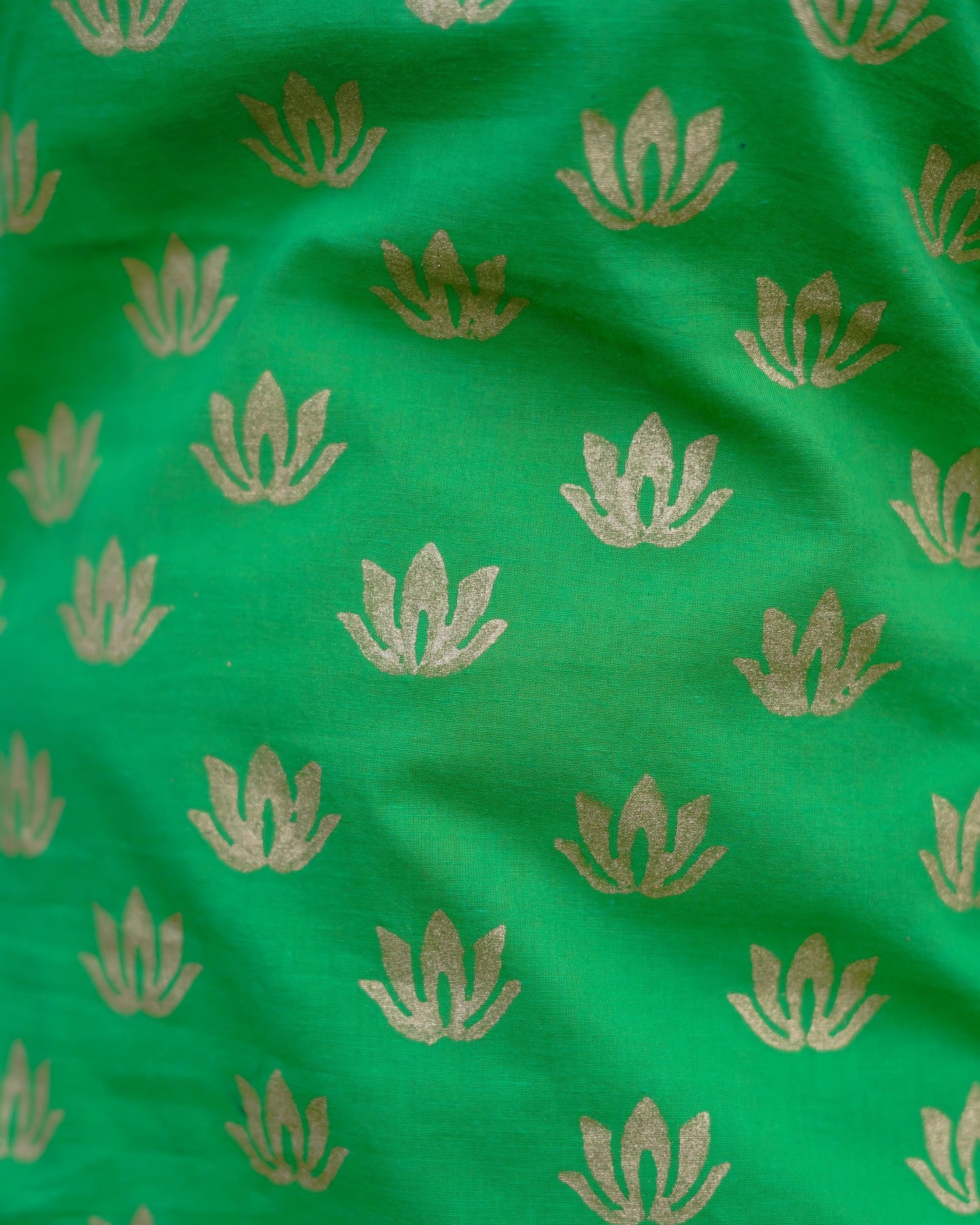 Aaranya Bloom Pure Cotton Handblock Gold Print Co-ord Set