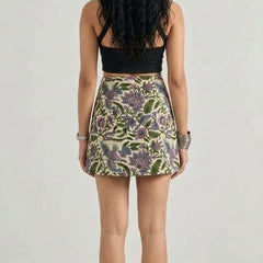 Floral Hand Block Printed Wrap Skort