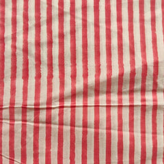 Red & White Striped Printed Wrap Skort