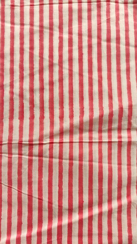 Red & White Striped Printed Wrap Skort