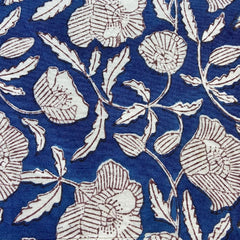 Blue Floral Printed Wrap Skort