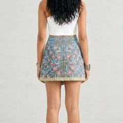 Floral Printed Wrap Skort