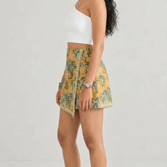Mustard Yellow Paisley Printed Wrap