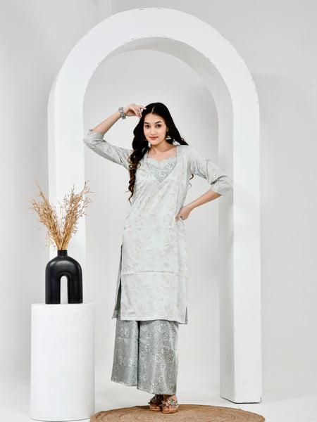 Cotton Kurta Set with Palazzo