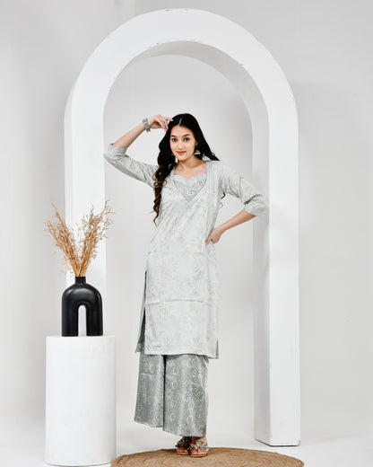 Cotton Kurta Set with Palazzo