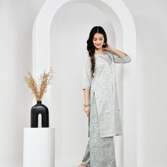 Cotton Kurta Set with Palazzo