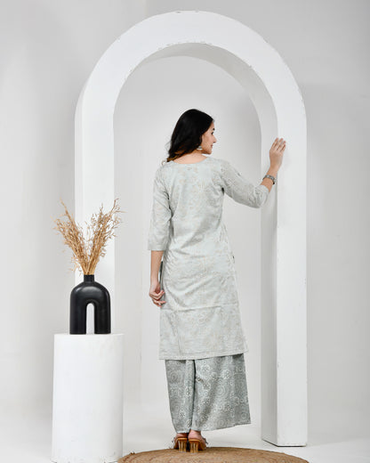 Cotton Kurta Set with Palazzo