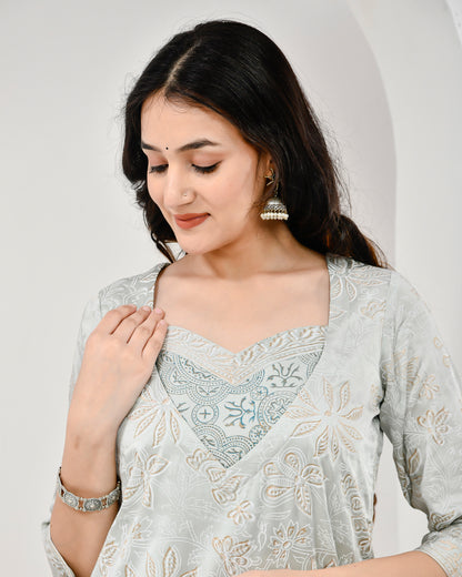 Cotton Kurta Set with Palazzo