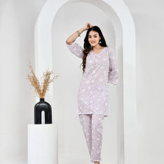 Tasha Printed Lilac Co-ord Set