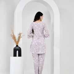 Tasha Printed Lilac Co-ord Set