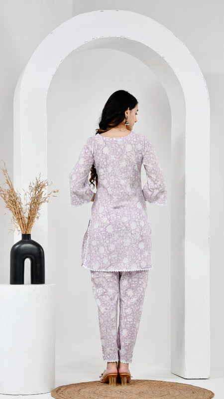 Tasha Printed Lilac Co-ord Set