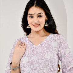 Tasha Printed Lilac Co-ord Set