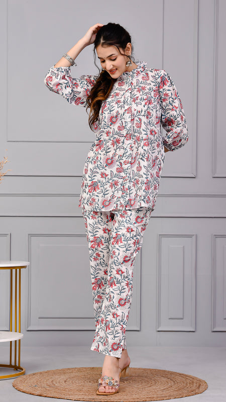 Printed Cotton Kurta Set