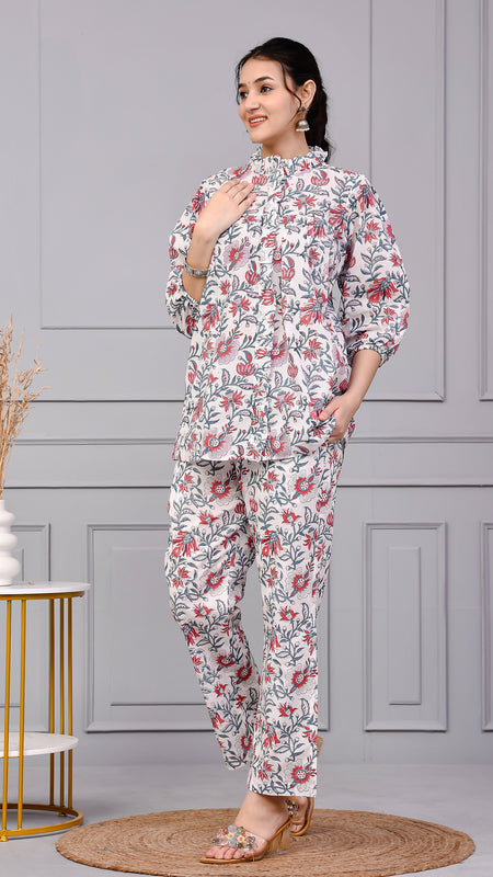 Printed Cotton Kurta Set