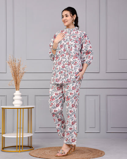 Printed Cotton Kurta Set