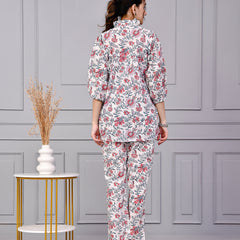 Morning Bloom Hand Print Cotton Co-ord Set