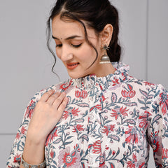 Morning Bloom Hand Print Cotton Co-ord Set