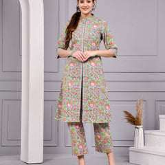 Mira Floral Printed Cotton Co-ord Set