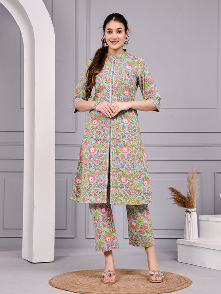 Mira Floral Printed Cotton Co-ord Set