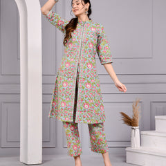 Mira Floral Printed Cotton Co-ord Set