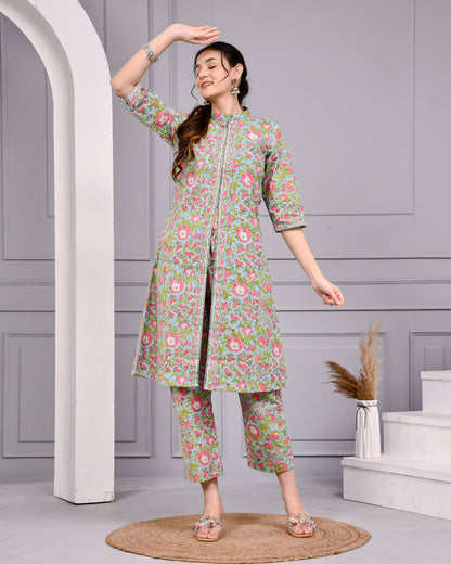 Mira Floral Printed Cotton Co-ord Set