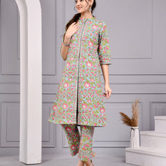 Mira Floral Printed Cotton Co-ord Set