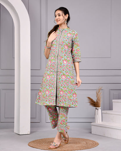 Mira Floral Printed Cotton Co-ord Set