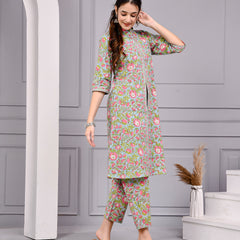 Mira Floral Printed Cotton Co-ord Set