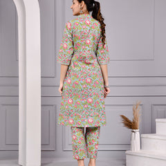 Mira Floral Printed Cotton Co-ord Set