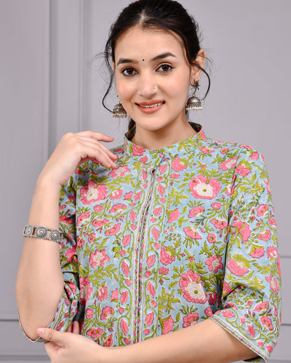 Mira Floral Printed Cotton Co-ord Set