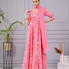 Roohani Pink Dress with Dupatta Set