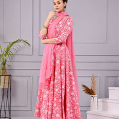 Roohani Pink Dress with Dupatta Set