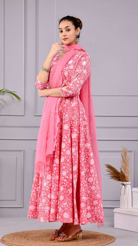 Roohani Pink Dress with Dupatta Set