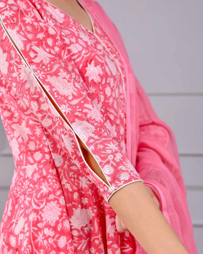 Roohani Pink Dress with Dupatta Set