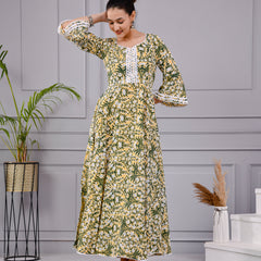 Hari Tara Yellow Cotton Dress