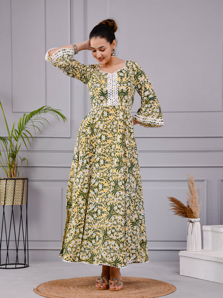 Hari Tara Yellow Cotton Dress