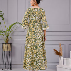 Hari Tara Yellow Cotton Dress