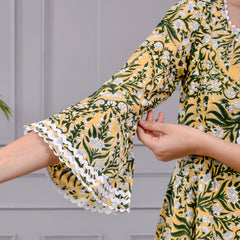 Hari Tara Yellow Cotton Dress