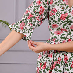 Aara Frock Printed Cotton Mini Dress