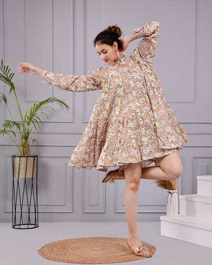 Sitara Frock Women's Floral Flared Dress