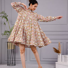 Sitara Frock Women's Floral Flared Dress