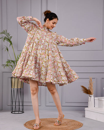 Sitara Frock Women's Floral Flared Dress