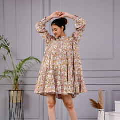 Sitara Frock Women's Floral Flared Dress