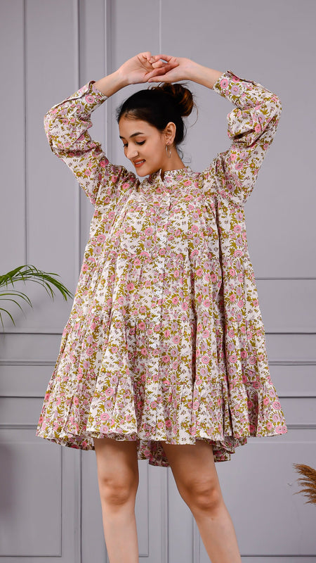 Sitara Frock Women's Floral Flared Dress