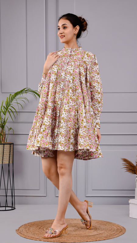 Sitara Frock Women's Floral Flared Dress