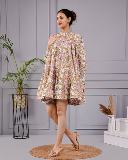 Sitara Frock Women's Floral Flared Dress