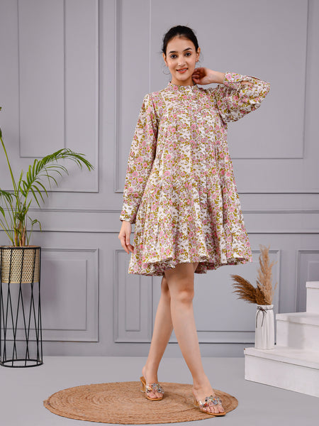 Sitara Frock Women's Floral Flared Dress