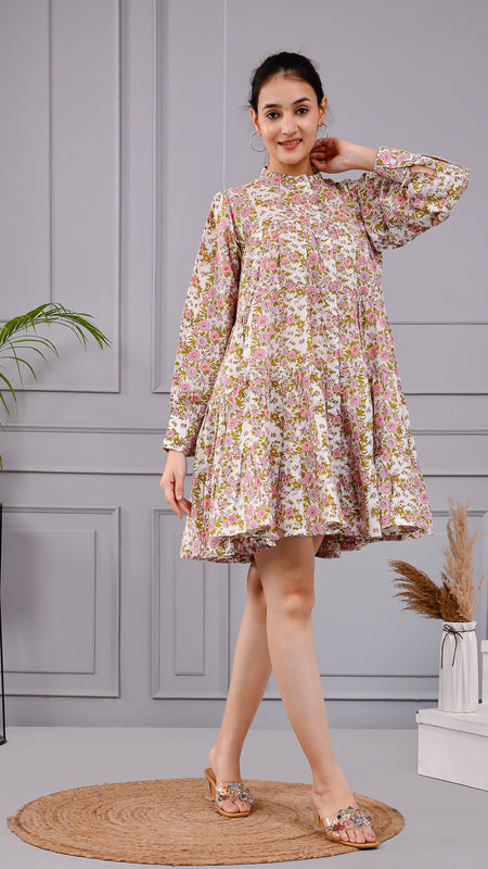 Sitara Frock Women's Floral Flared Dress