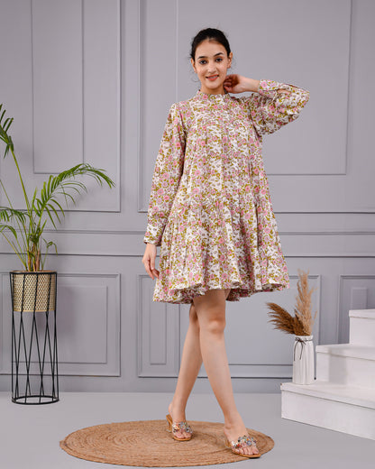 Sitara Frock Women's Floral Flared Dress